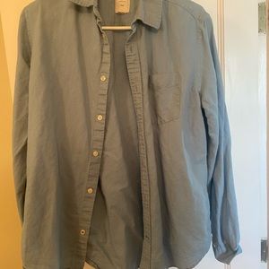 Summer weight linen shirt blue